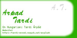 arpad tardi business card
